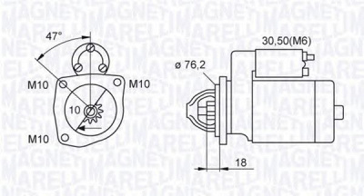 MAGNETI MARELLI 063521101040 -  Стартер